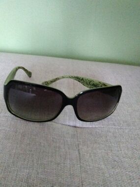 Coach Women's Green Gradient Oversized Sunglasses
